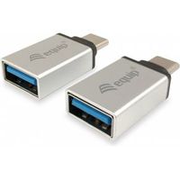 Equip 133473 tussenstuk voor kabels USB Type C USB Type A Zilver Equip 133473 tussenstuk voor kabels USB Type C USB Type A Zilver