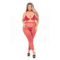 Ondergoed Set Pink Lipstick Rood (XL)