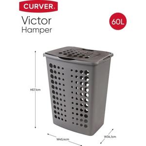 Curver wasbox Victor 60 liter Antraciet