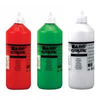 Voordeel set van 3x kleuren plakkatverf waterbasis van 3x 500 ml