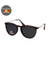 Spectrum polarized zonnebril rond tortoise goud grijs dames