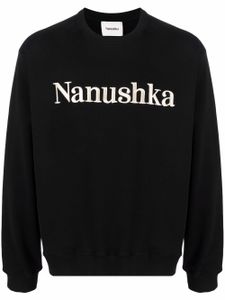 Nanushka sweat Remy à logo brodé - Noir
