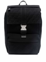 FENDI sac à dos à motif monogrammé embossé - Noir