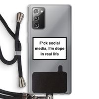 I'm dope: Samsung Galaxy Note 20 / Note 20 5G Transparant Hoesje met koord