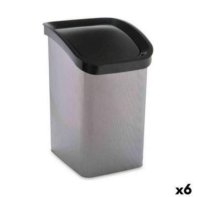 Afvalemmer Berilo Donker grijs Plastic 23 L Gekanteld (6 Stuks)