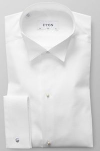 ETON Slim Fit Gala shirt wit, Effen