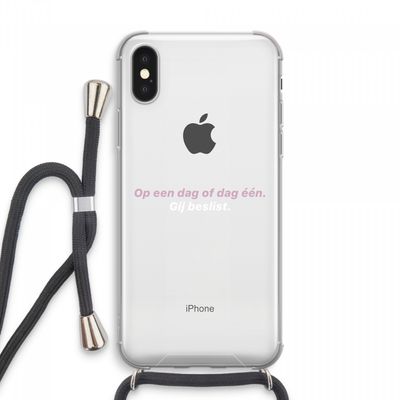 gij beslist: iPhone XS Max Transparant Hoesje met koord