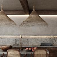 “RattanAura Wabi-Sabi Hanglamp” - Japanse LED Pendel Lamp met Ratten-Design