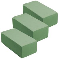 3x Blokken rechthoekig groen steekschuim/oase nat 23 x 11 x 8 cm - thumbnail