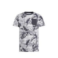 WE Fashion T-shirt met all over print antraciet/wit - thumbnail