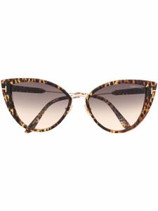 TOM FORD Eyewear lunettes de soleil à monture papillon - Marron
