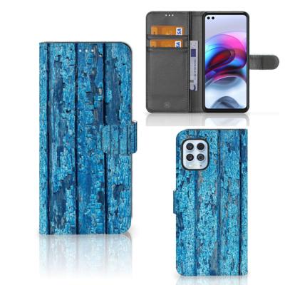 Motorola Moto G100 | Book Style Case | Wood Blue