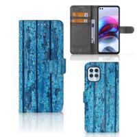 Motorola Moto G100 | Book Style Case | Wood Blue