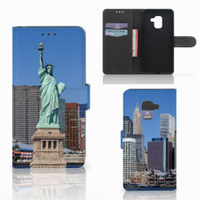 Samsung Galaxy A8 2018 Flip Cover Vrijheidsbeeld - thumbnail