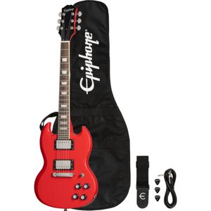 Epiphone Power Players SG Lava Red 7/8 elektrische gitaar met gigbag, strap, kabel en plectrums
