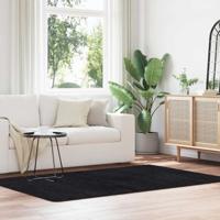 Hoogpolig vloerkleed NAVARRA 130x200 cm polyester zwart