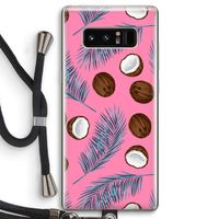Kokosnoot roze: Samsung Galaxy Note 8 Transparant Hoesje met koord