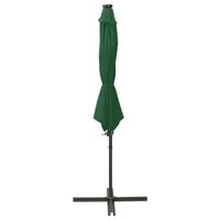 The Living Store Tuinparasol LED - Groen - 300x255 cm - UV-beschermend polyester