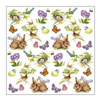 20x Pasen thema tafel servetten paas/lente dieren 33 x 33 cm - thumbnail