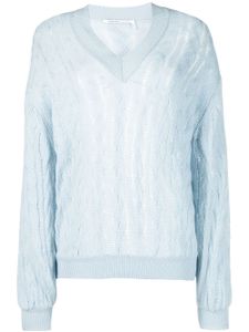 Agnona pull en maille torsadée - Bleu