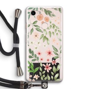 Botanical sweet flower heaven: Pixel 3 Transparant Hoesje met koord