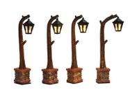 Vier houten lantaarns 10,5 cm hoog - Luville