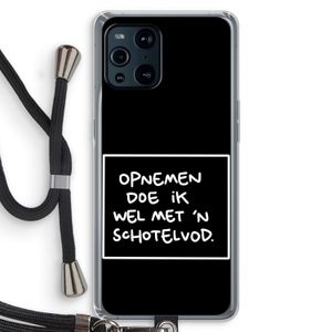 Schotelvod: Oppo Find X3 Pro Transparant Hoesje met koord