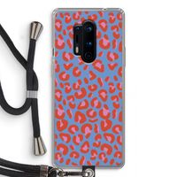 Leopard blue: OnePlus 8 Pro Transparant Hoesje met koord