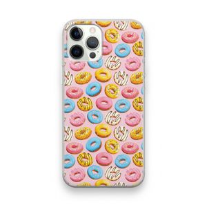 Pink donuts: iPhone 12 Pro Transparant Hoesje