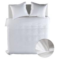 Dekbedovertrek Percale - (2200x2602 cm) - Wit Katoen/Percale katoen - Dessin: Effen - Yellow Suites - Dekbed-Discounter.nl