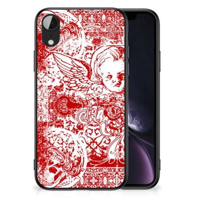 Telefoonhoesje Apple iPhone XR Angel Skull Rood