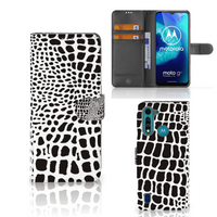 Motorola G8 Power Lite Telefoonhoesje met Pasjes Slangenprint