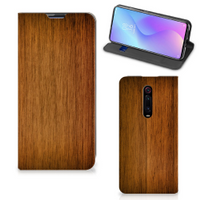 Xiaomi Mi 9T Pro Book Wallet Case Donker Hout - thumbnail