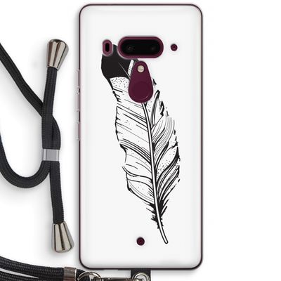 Pluim: HTC U12+ Transparant Hoesje met koord