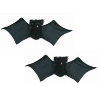 2x stuks horror decoratie vleermuis 42 cm