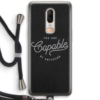 Capable: OnePlus 6 Transparant Hoesje met koord