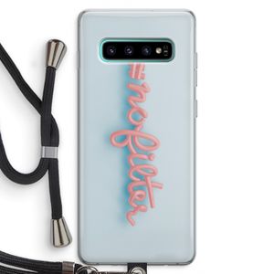 #nofilter: Samsung Galaxy S10 Plus Transparant Hoesje met koord