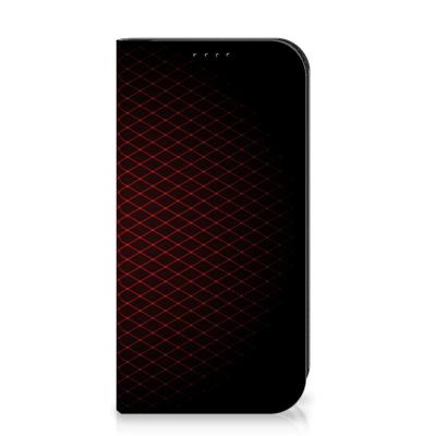 iPhone 15 Pro | Hoesje met Magneet | Geruit Rood