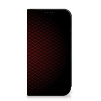 iPhone 15 Pro | Hoesje met Magneet | Geruit Rood