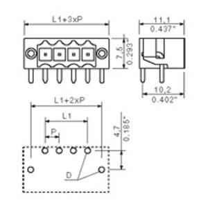 Weidmüller 1804940000 Male connector Totaal aantal polen 2 Aantal rijen 1 132 stuk(s)