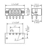 Weidmüller 1805000000 Male connector Totaal aantal polen 8 Aantal rijen 1 48 stuk(s) - thumbnail