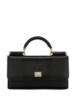 Dolce & Gabbana mini Sicily iguana-print leather bag - Noir