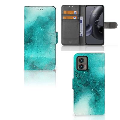 Hoesje Motorola Edge 30 Neo Painting Blue | Portemonnee hoesje