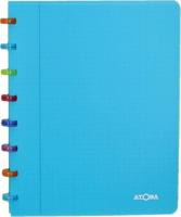 Atoma Tutti Frutti schrift, ft A5, 144 bladzijden, geruit 5 mm, transparant turkoois