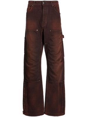AMIRI pantalon en jacquard - Marron