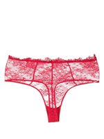 Kiki de Montparnasse string brodé à taille haute - Rouge