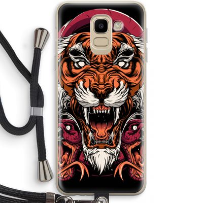 Tiger and Rattlesnakes: Samsung Galaxy J6 (2018) Transparant Hoesje met koord