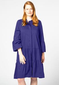 Yoek Dress frilled | Paars | Maat 46/48