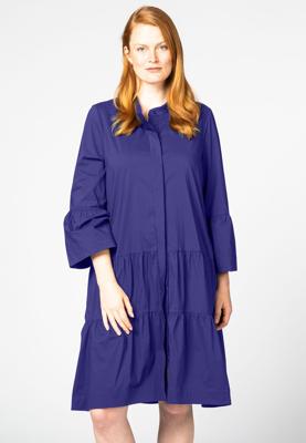 Yoek Dress frilled | Paars | Maat 42/44