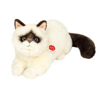 Knuffeldier Kat/poes Ragdoll - zachte pluche stof - premium kwaliteit knuffels - wit/zwart - 36 cm